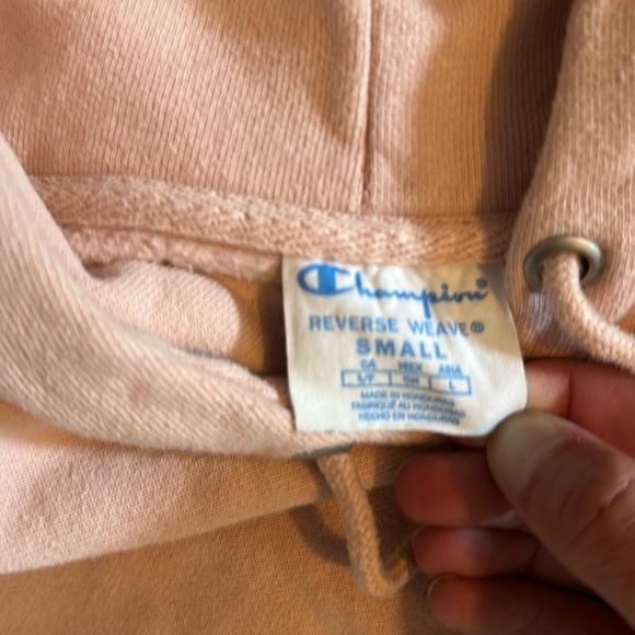 Juniors light pink size Small Champion Hoodie - Picture 3 of 4